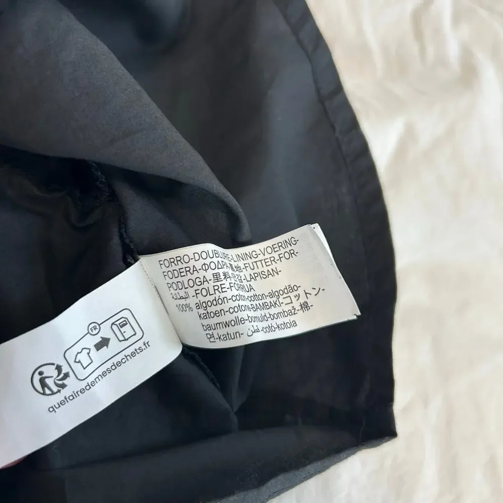 NWT Zara Strapless Black Mini Dress Raised Floral Detail Ruffle Hem Size Small - Picture 7 of 7